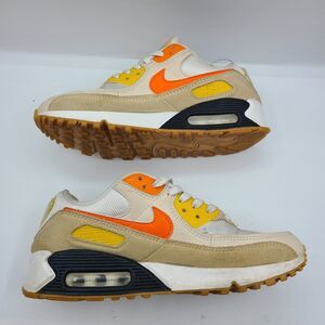 Nike Air Max 90 SE Men Sneaker Shoes Frank Rudy White Orange FB4315-100- Size  8